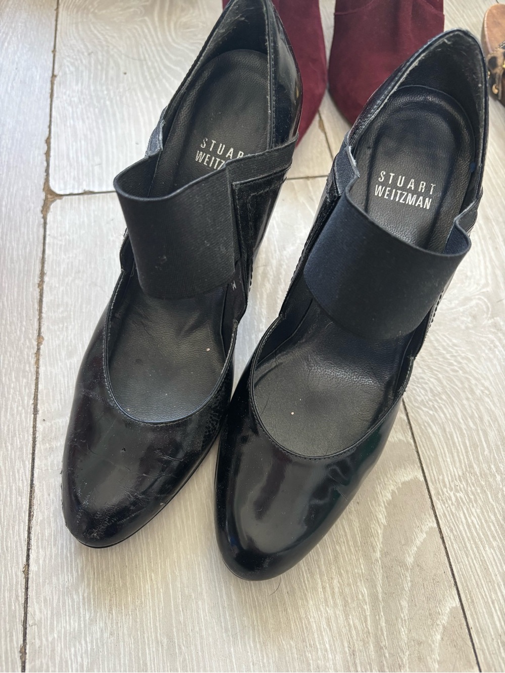 Stuart Weitzman Black Patent Leather Mary Jane